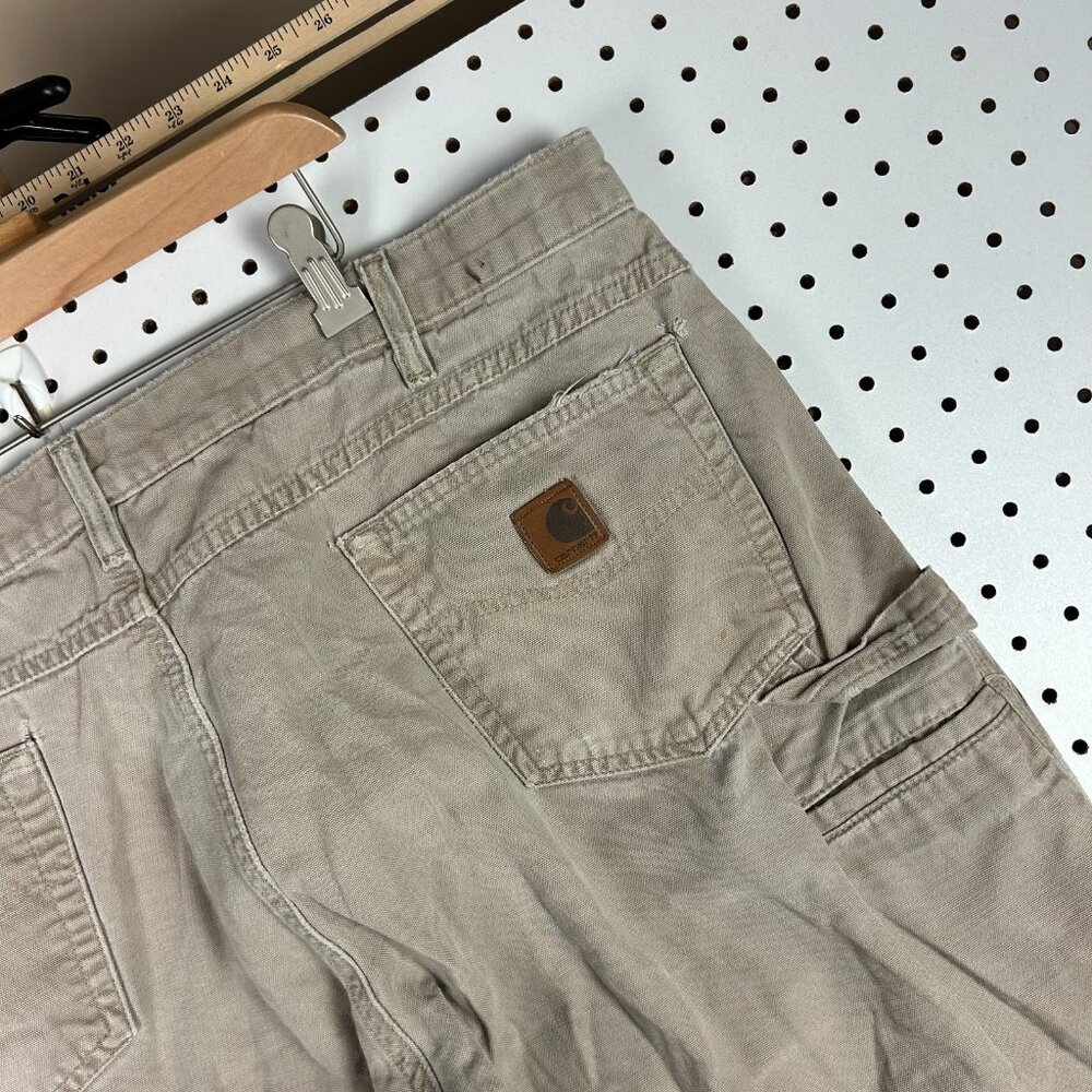 Carhartt Carpenter Pants 38x30 Painted Distressed Faded Work Wear Brown Loose‎ - Picture 4 of 8